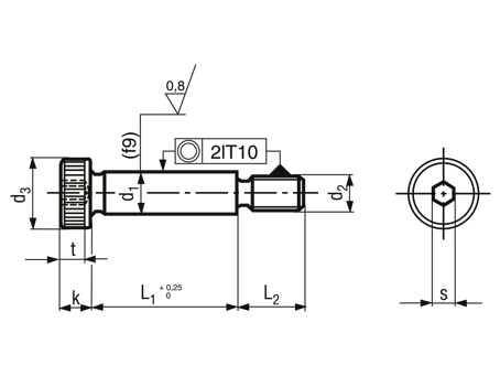 ISO 7379 – śruba pasowa / naramienna